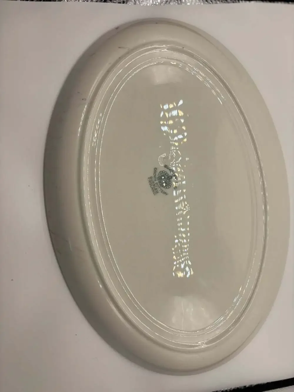 Bursley Ltd Crown Pottery England Vintage Pink Oval Serving Platter